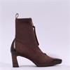 Hispanitas Bangkok Front Zip Heel Boot - Brown Suede